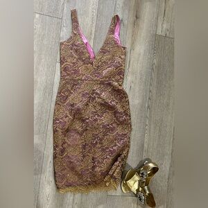Gold Lace Trina Turk dress